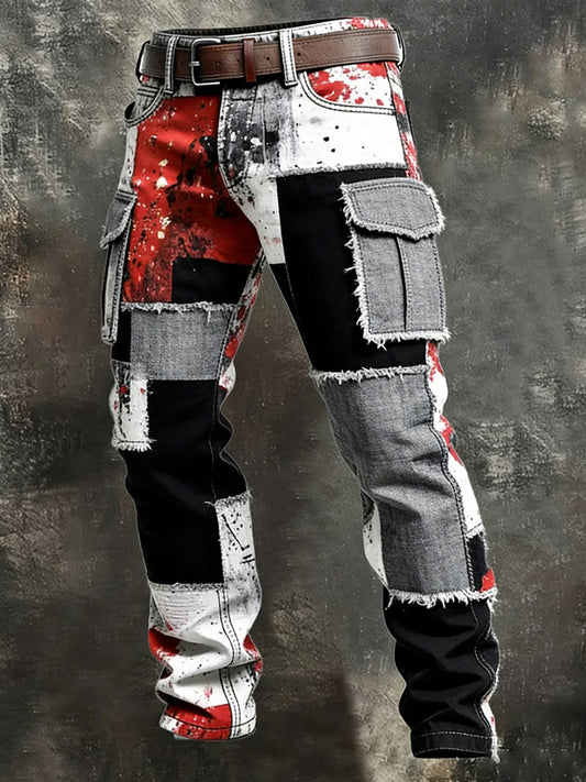 Men's Retro Business Style Casual Work Trousers