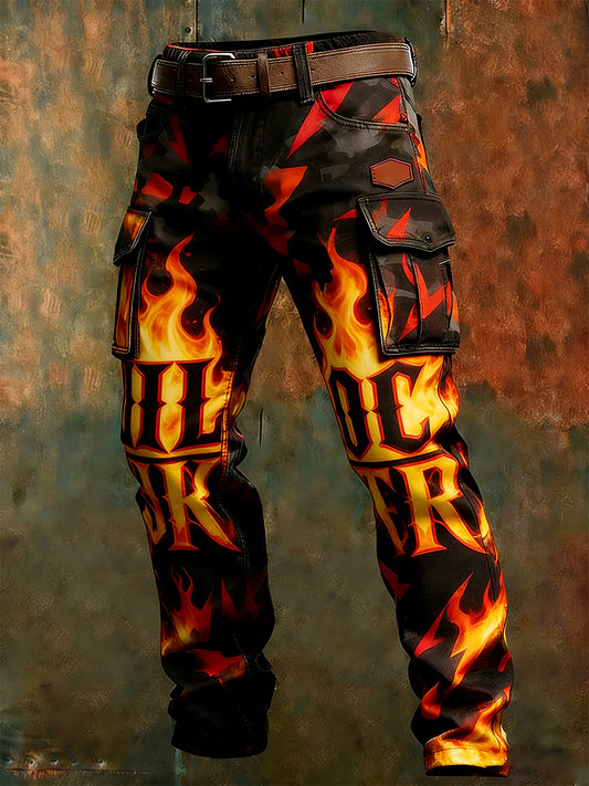 Men's Retro Business Style Casual Work Trousers