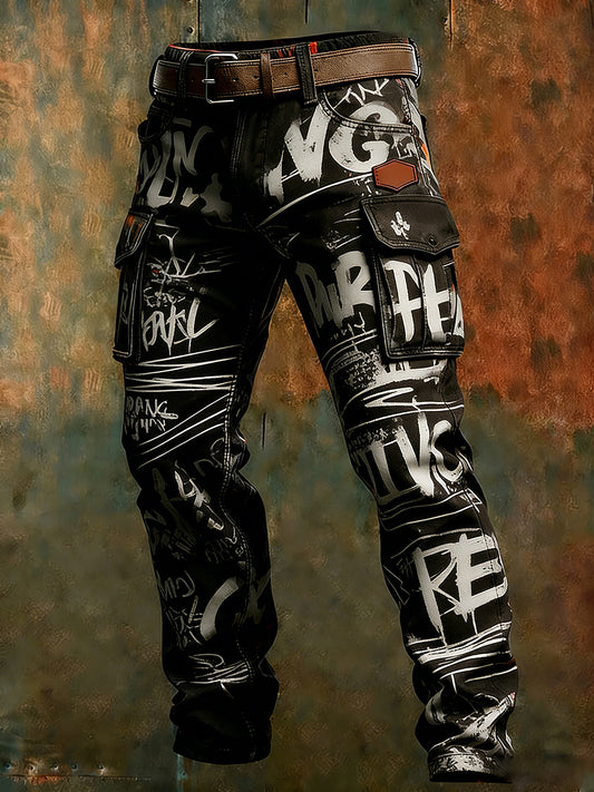 Men's Retro Business Style Casual Work Trousers