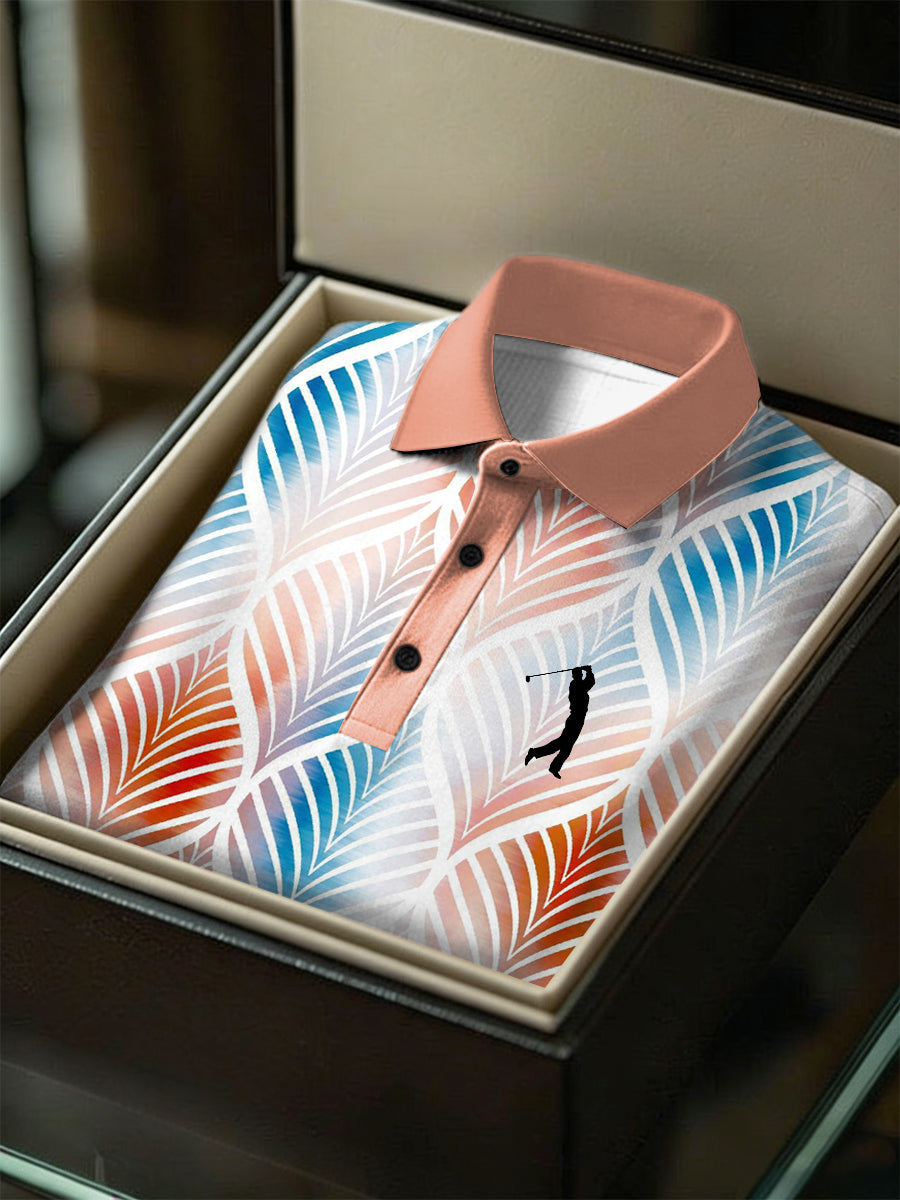 Men's Business Style Polo Collar Casual Short Sleeved Shirt