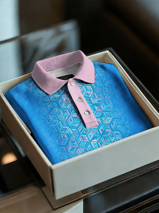 Men's Business Style Polo Collar Casual Short Sleeved Shirt