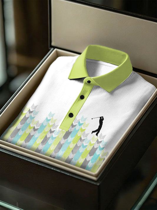 Men's Business Style Polo Collar Casual Short Sleeved Shirt