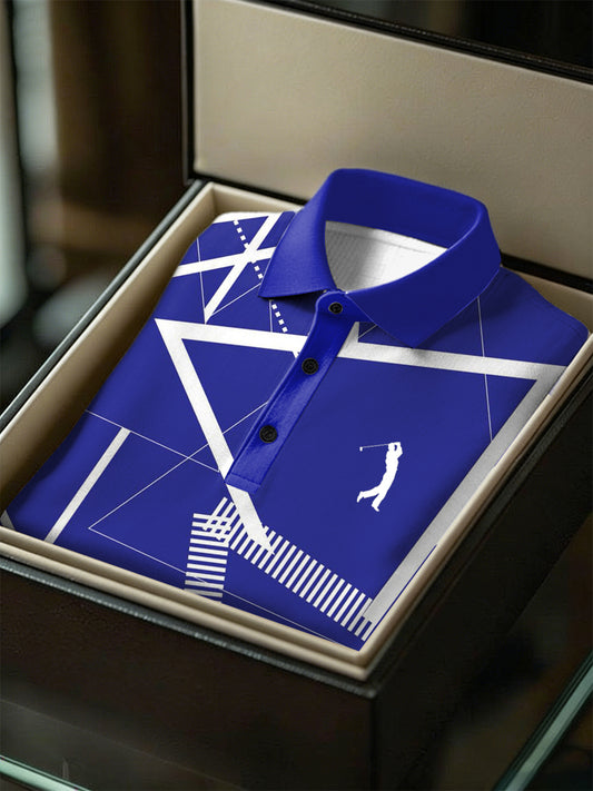 Men's Business Style Polo Collar Casual Short Sleeved Shirt