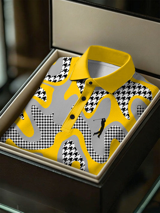 Men's Business Style Polo Collar Casual Short Sleeved Shirt