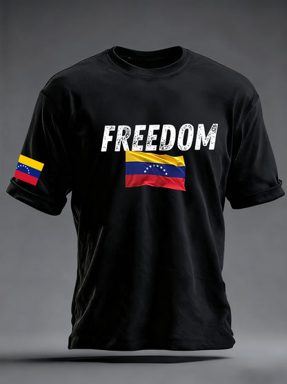 Men's Freedom Venezuela Short Sleeve T-shirt