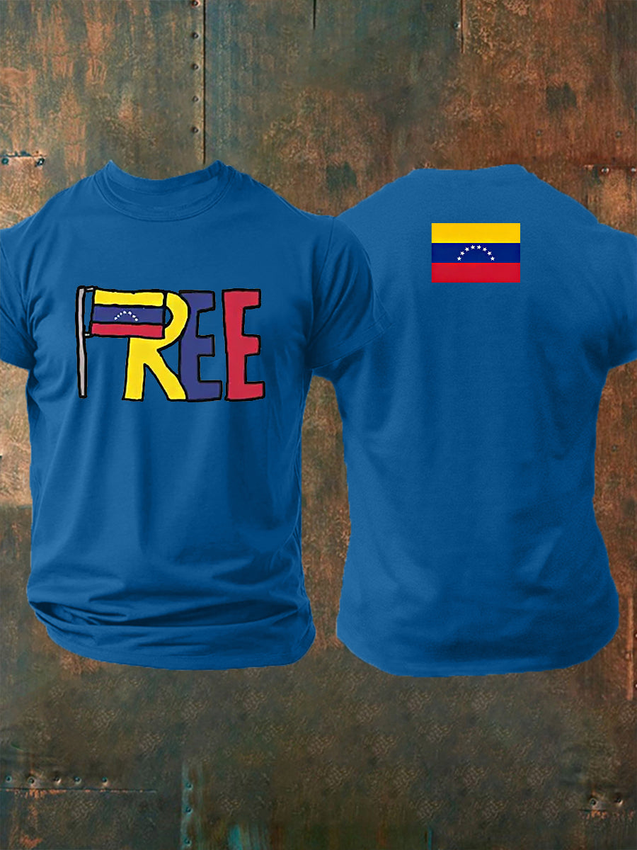 Men's Freedom Venezuela Short Sleeve T-shirt