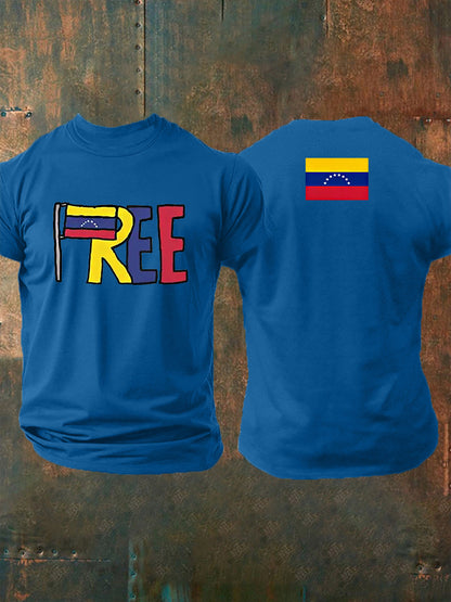 Men's Freedom Venezuela Short Sleeve T-shirt
