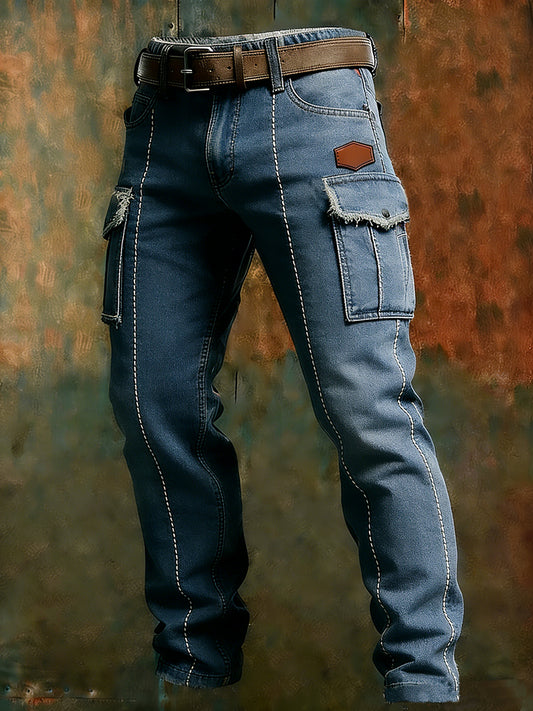 Men's Retro Business Style Casual Work Trousers