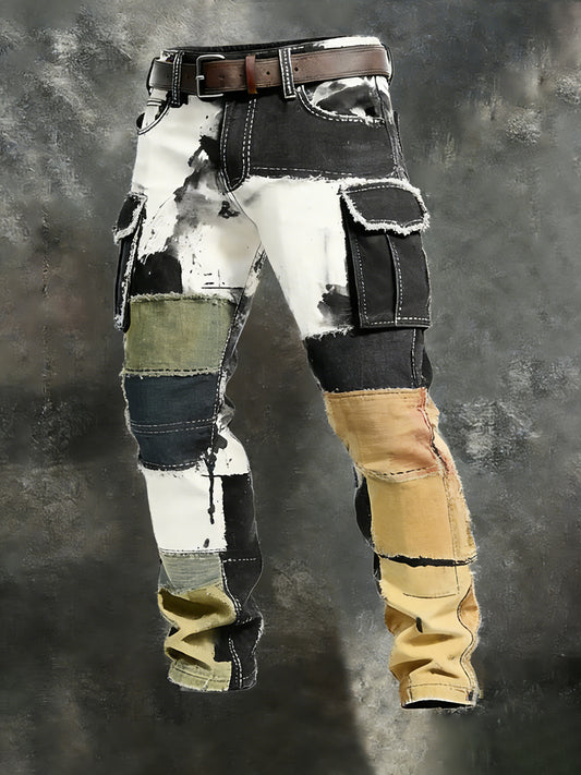 Men's Retro Business Style Casual Work Trousers