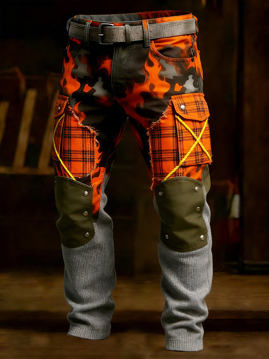 Men's Retro Business Style Casual Work Trousers