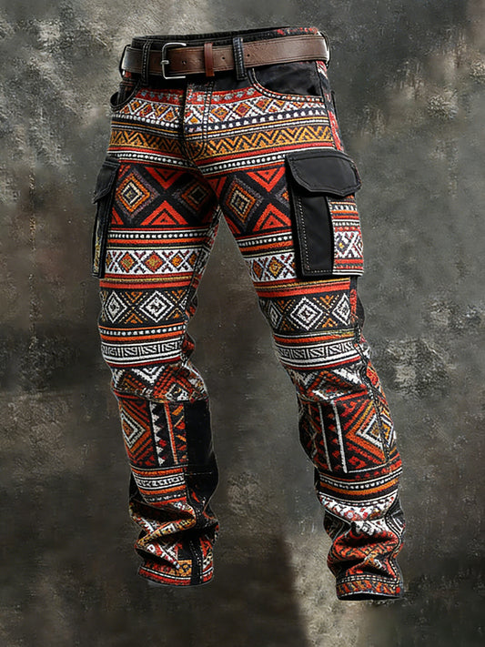 Men's Retro Business Style Casual Work Trousers