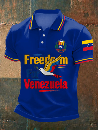 Men's Freedom For Venezuela Print Top