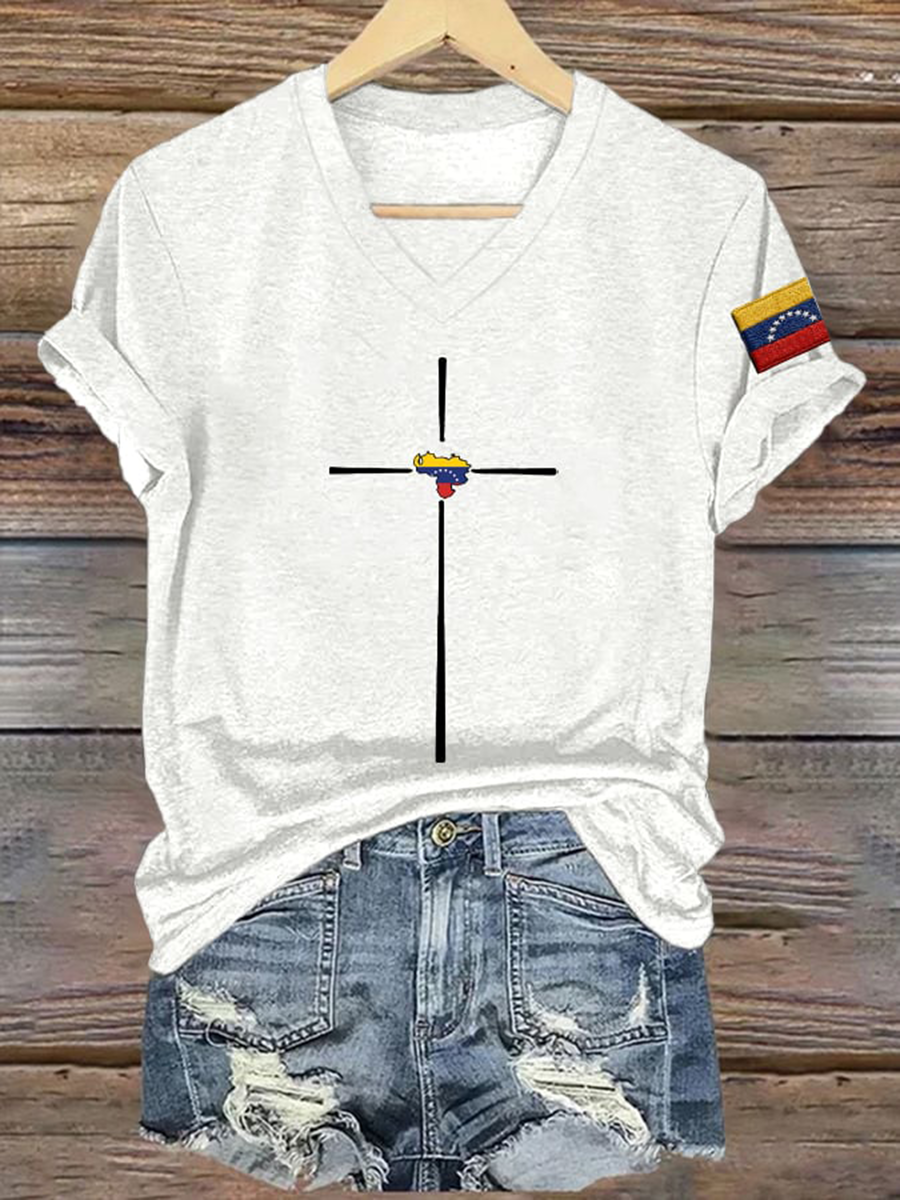 Women's Venezuela Cross Short Sleeve T-Shirt