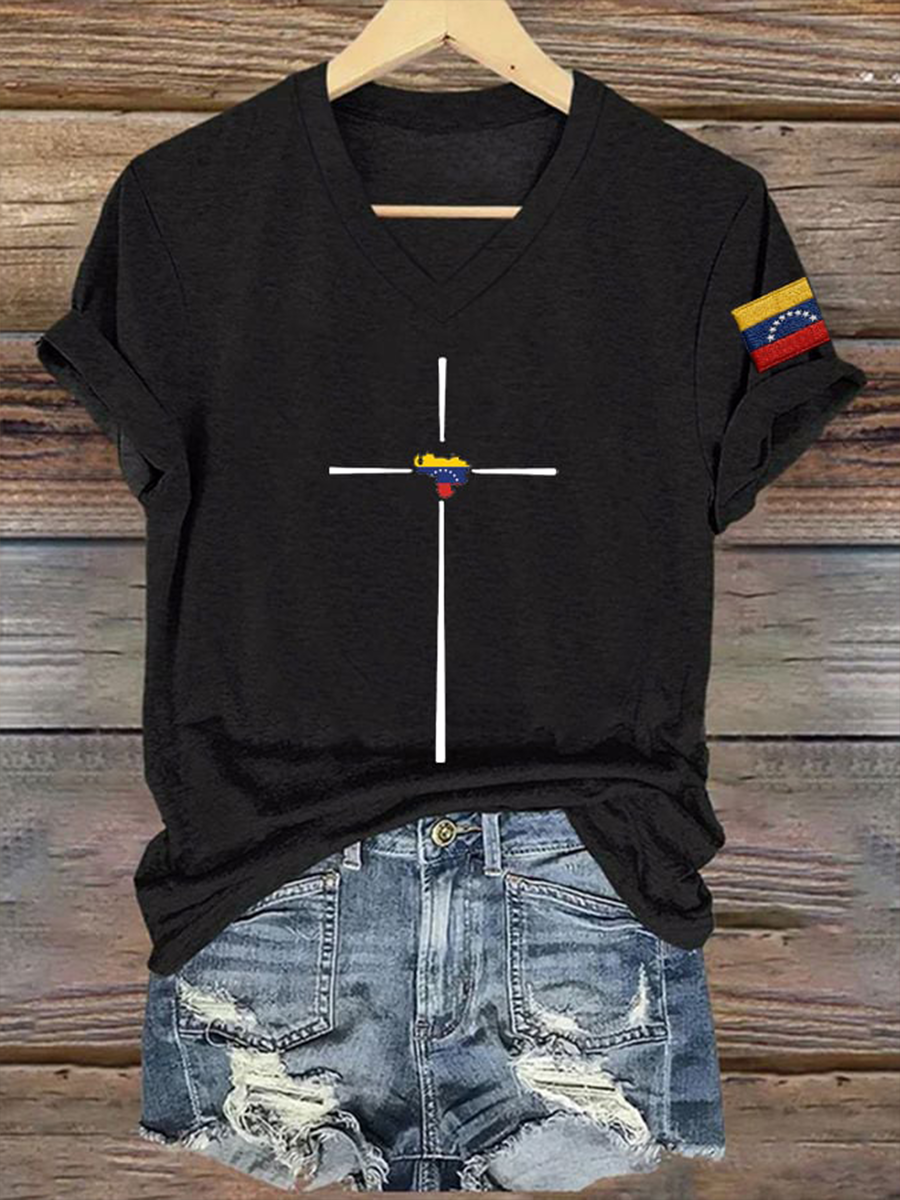 Women's Venezuela Cross Short Sleeve T-Shirt
