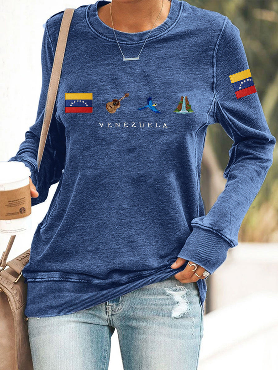 Women's Venezuela Flag Print Sweatshirt