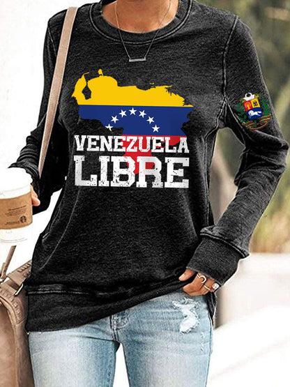 Women's Venezuela Libre Print Sweatshirt