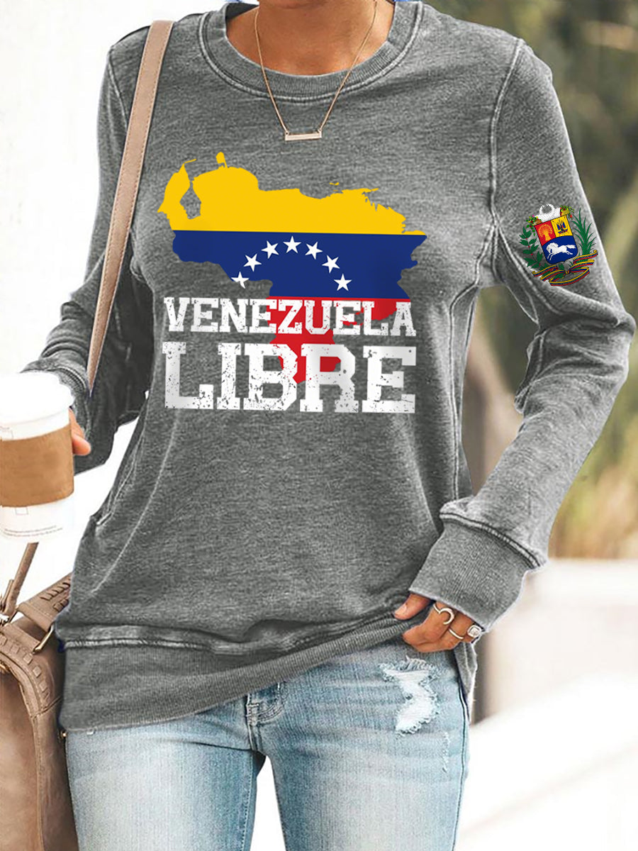 Women's Venezuela Libre Print Sweatshirt