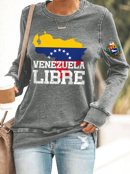 Women's Venezuela Libre Print Sweatshirt