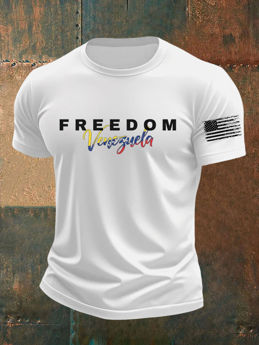 Men's Freedom Venezuela Printed T-shirt