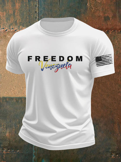Men's Freedom Venezuela Printed T-shirt