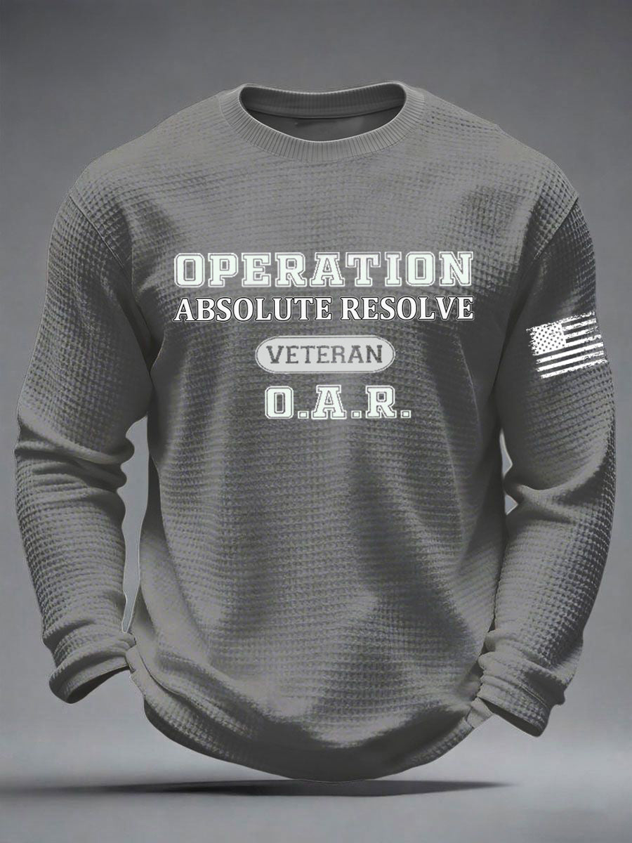 Men's Operation Absolute Resolve Printed Waffle Long Sleeve T-Shirt