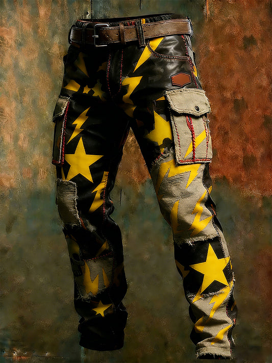 Men's Retro Business Style Casual Work Trousers