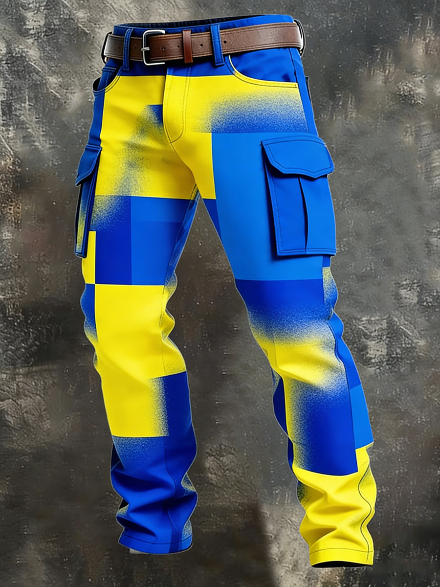 Men's Retro Business Style Casual Work Trousers