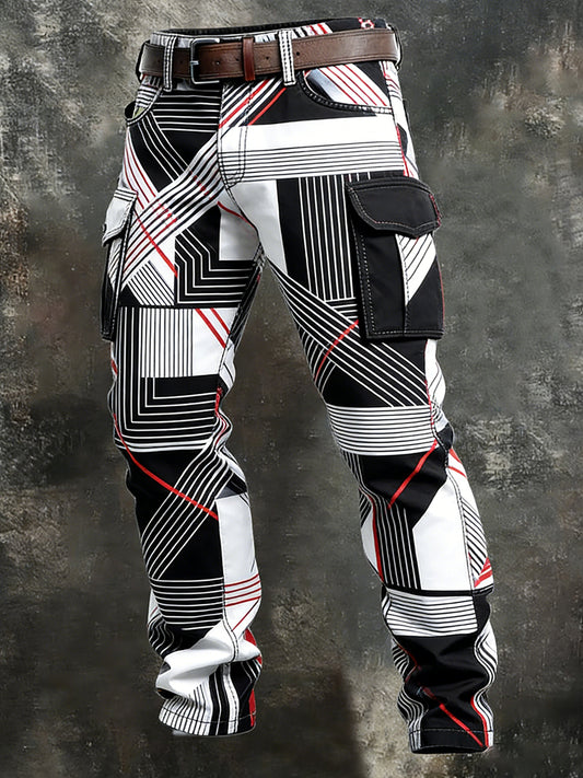 Men's Retro Business Style Casual Work Trousers