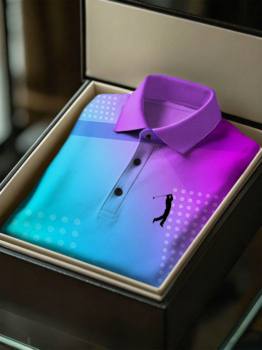 Men's Business Style Polo Collar Casual Short Sleeved Shirt