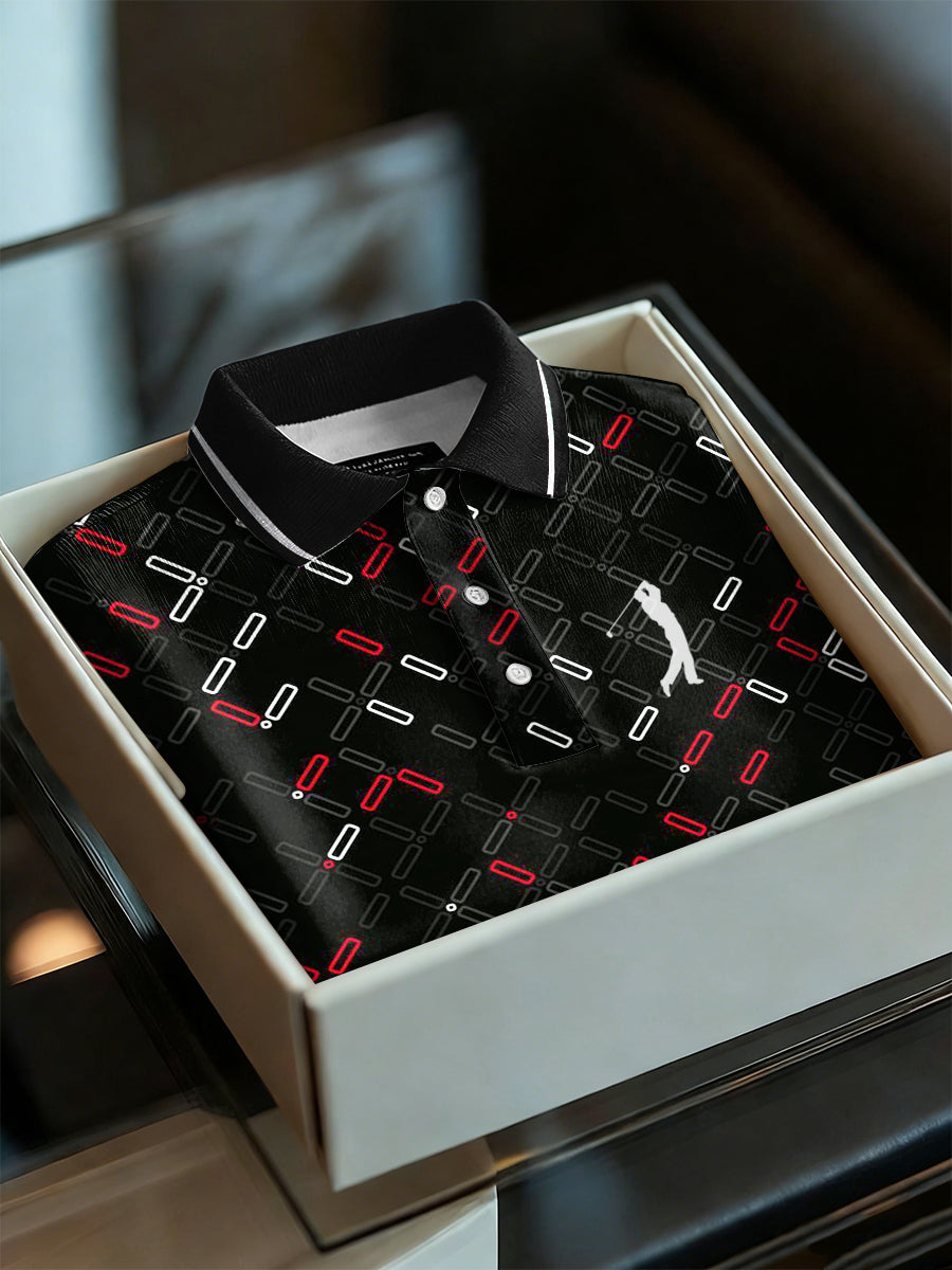 Men's Business Style Polo Collar Casual Short Sleeved Shirt