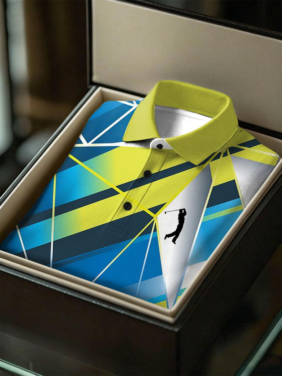 Men's Business Style Polo Collar Casual Short Sleeved Shirt