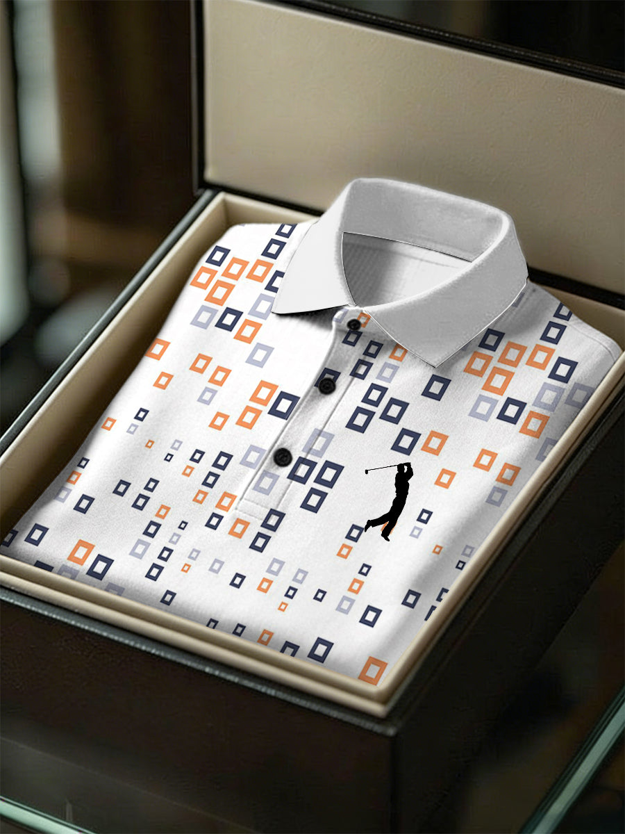 Men's Business Style Polo Collar Casual Short Sleeved Shirt