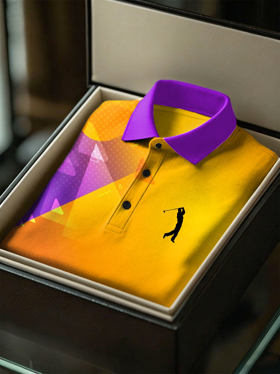 Men's Business Style Polo Collar Casual Short Sleeved Shirt