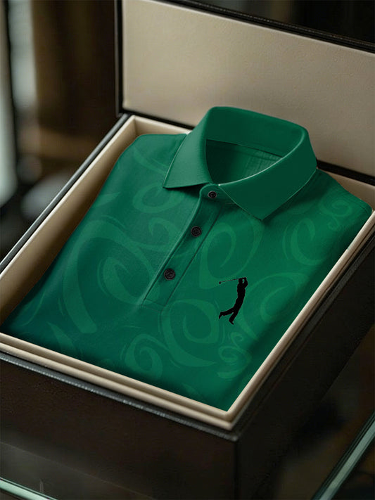 Men's Business Style Polo Collar Casual Short Sleeved Shirt