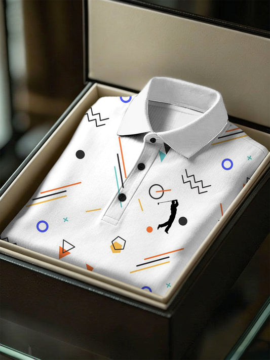 Men's Business Style Polo Collar Casual Short Sleeved Shirt