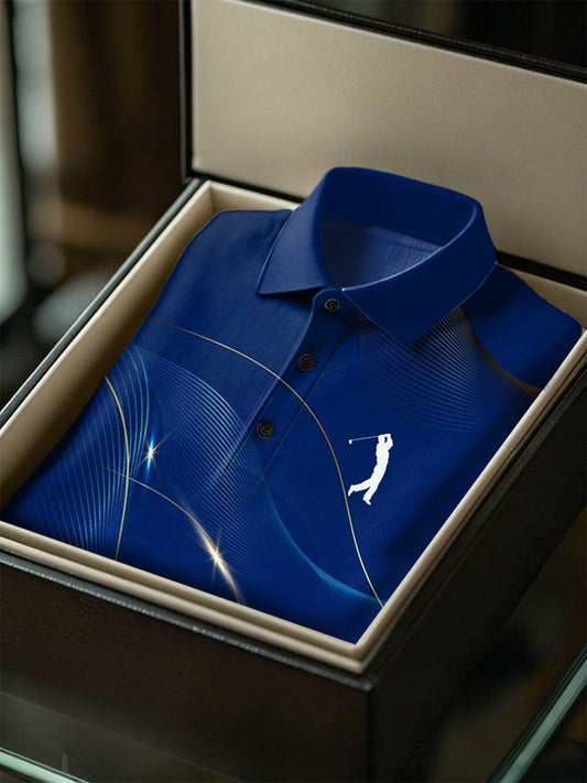 Men's Business Style Polo Collar Casual Short Sleeved Shirt