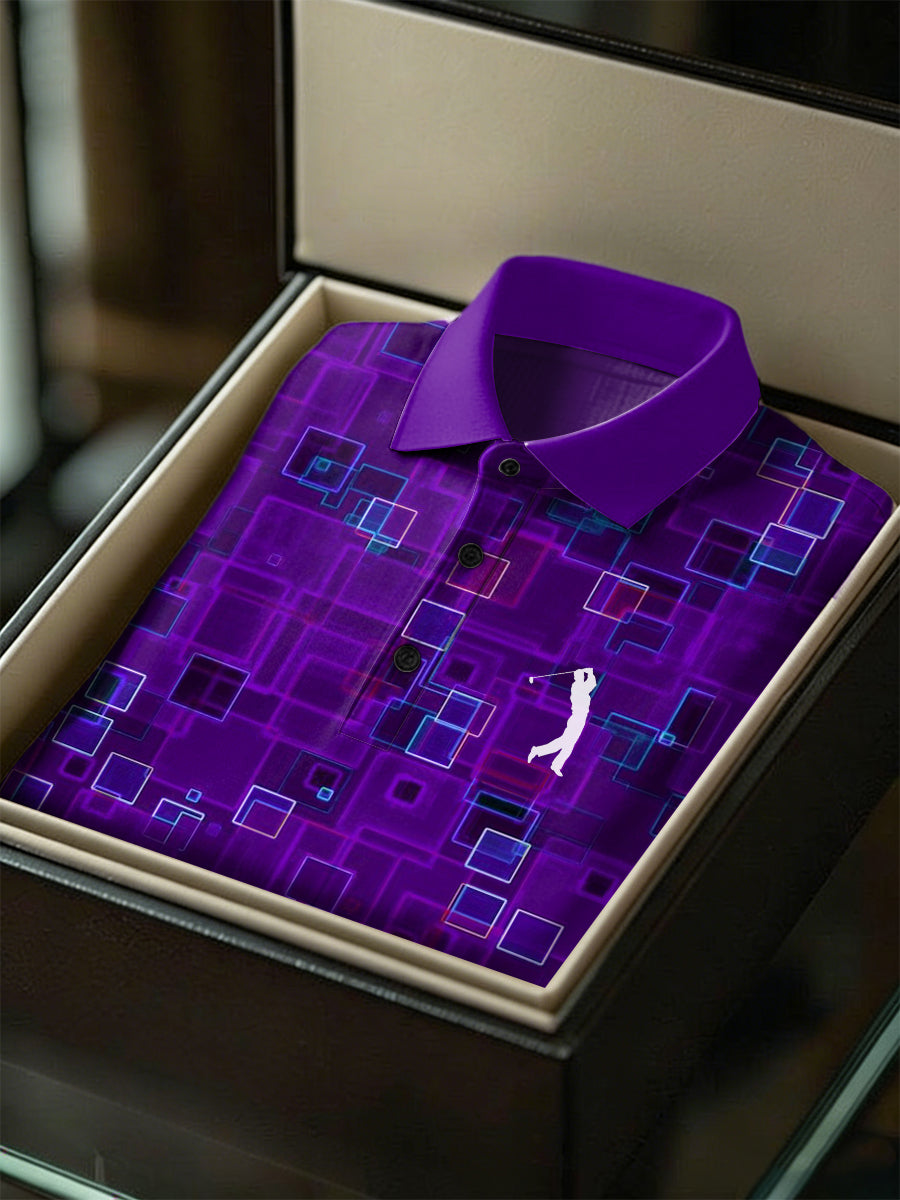 Men's Business Style Polo Collar Casual Short Sleeved Shirt