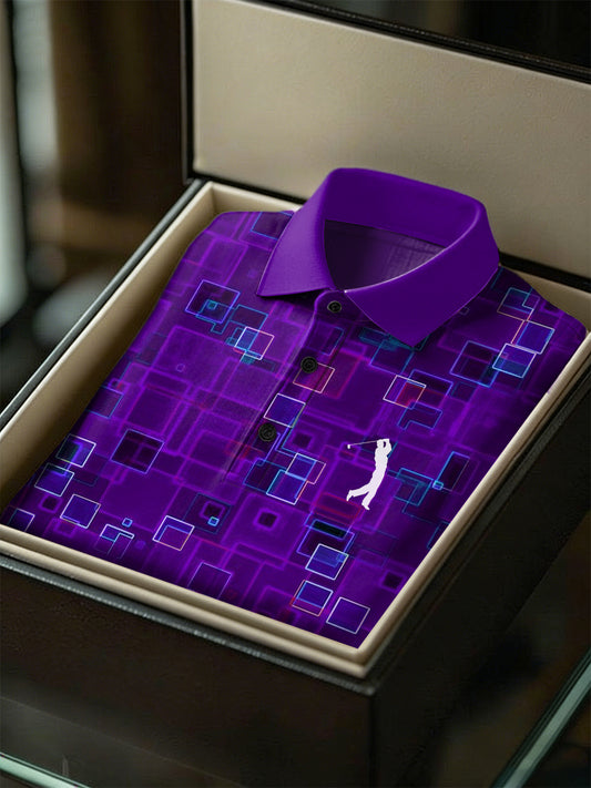 Men's Business Style Polo Collar Casual Short Sleeved Shirt