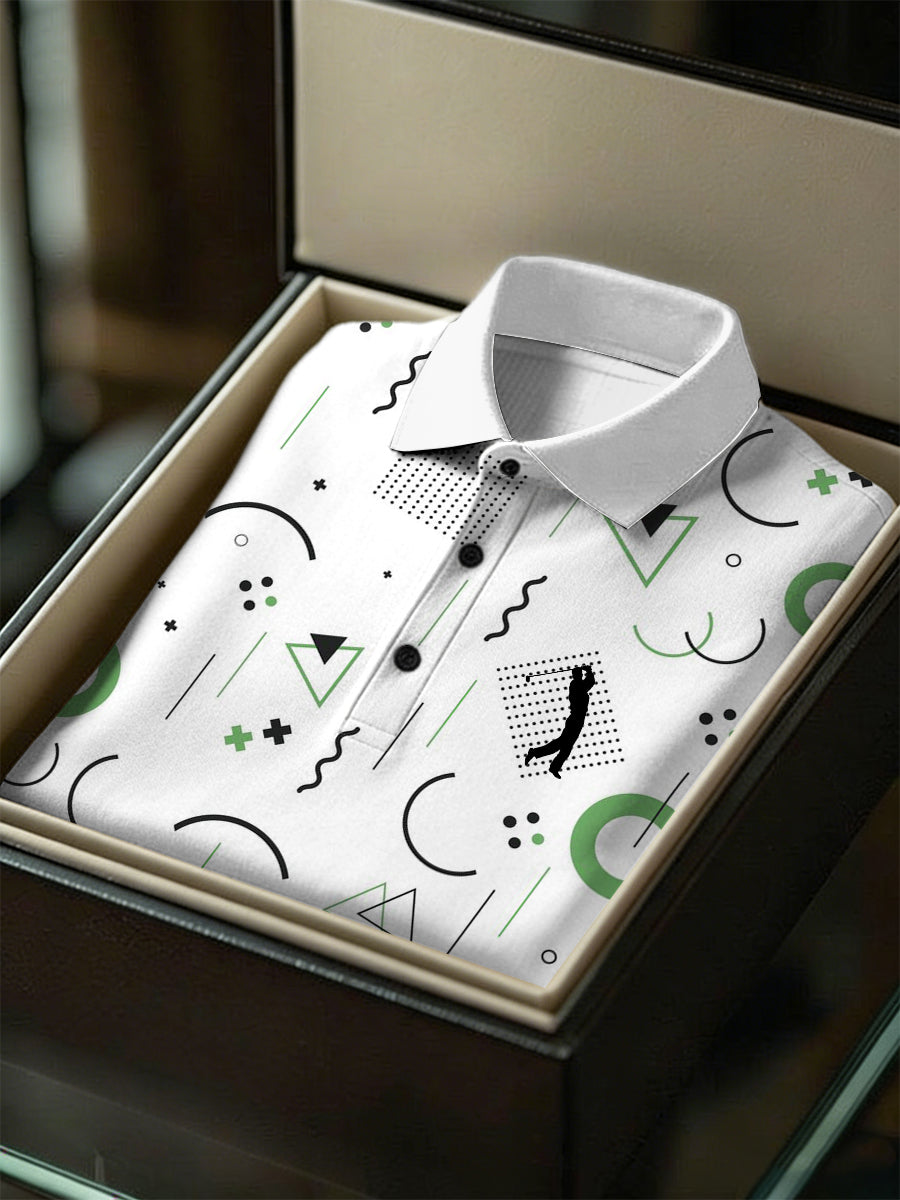 Men's Business Style Polo Collar Casual Short Sleeved Shirt