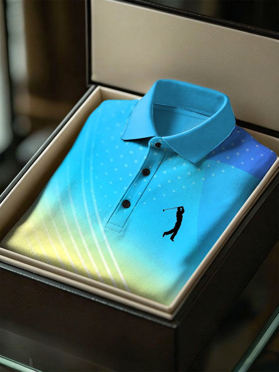 Men's Business Style Polo Collar Casual Short Sleeved Shirt