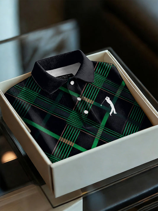 Men's Business Style Polo Collar Casual Short Sleeved Shirt