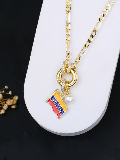 Venezuela Map Inspired Pendant Necklace