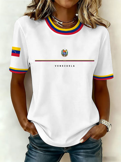 Women's Venezuelan Print Casual T-Shirt
