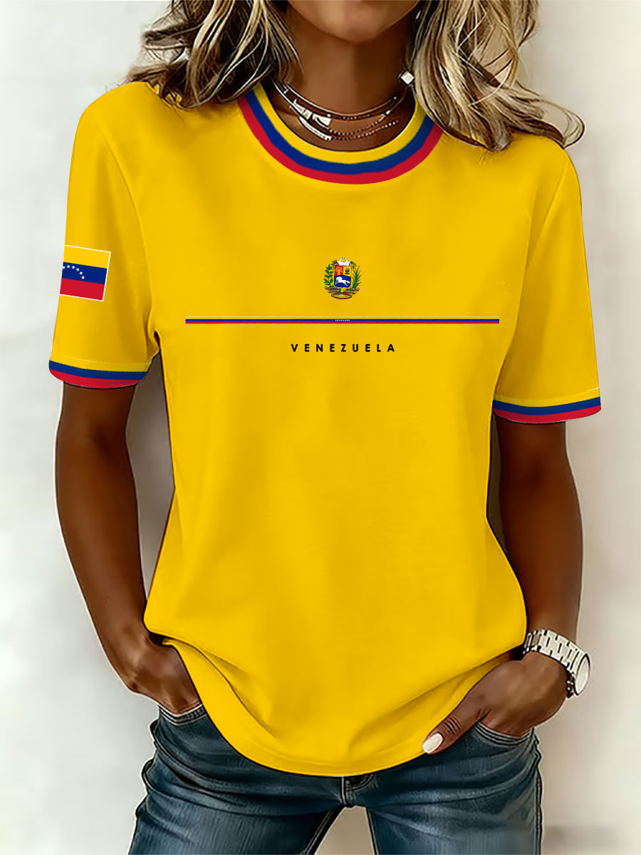 Women's Venezuelan Print Casual T-Shirt