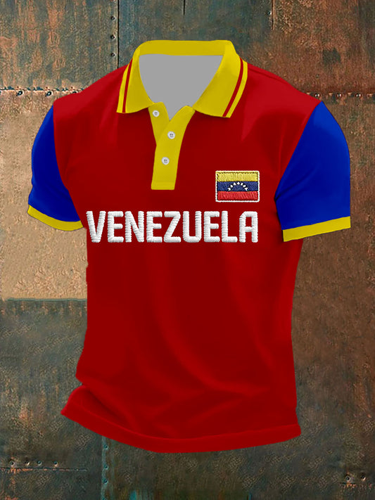 Men's Venezuelan Printed Casual Top