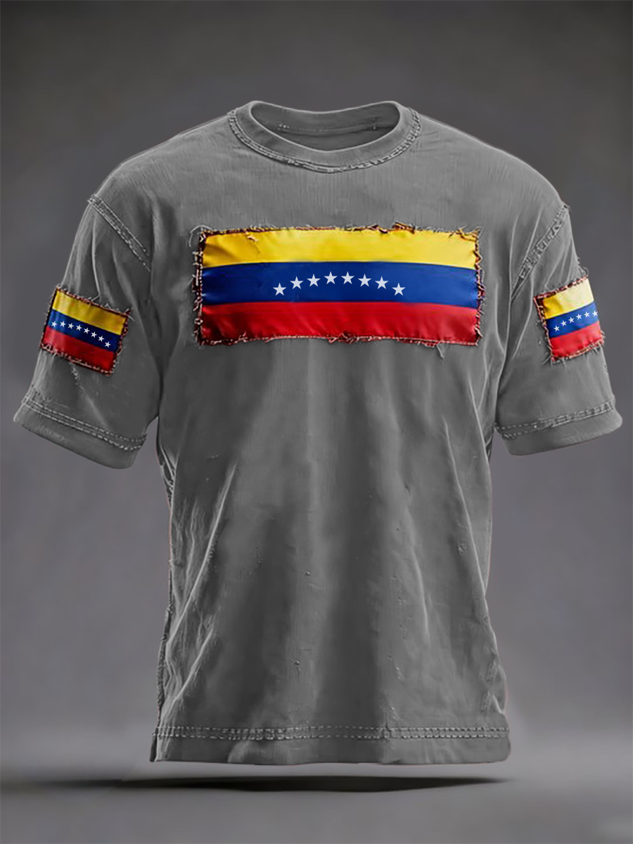 Men's Venezuelan Print Casual T-Shirt