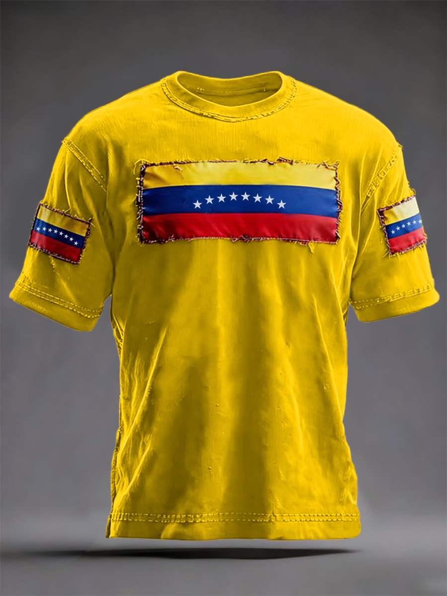 Men's Venezuelan Print Casual T-Shirt