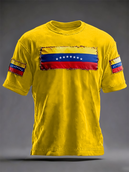 Men's Venezuelan Print Casual T-Shirt
