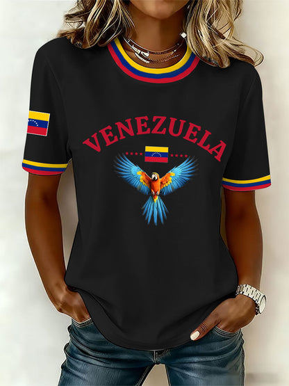 Women's Venezuelan Print Casual T-Shirt