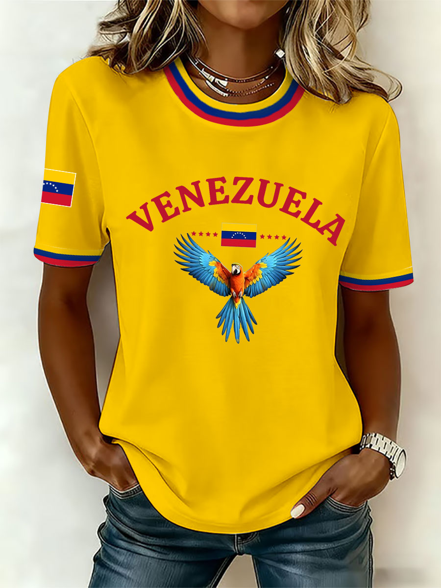 Women's Venezuelan Print Casual T-Shirt